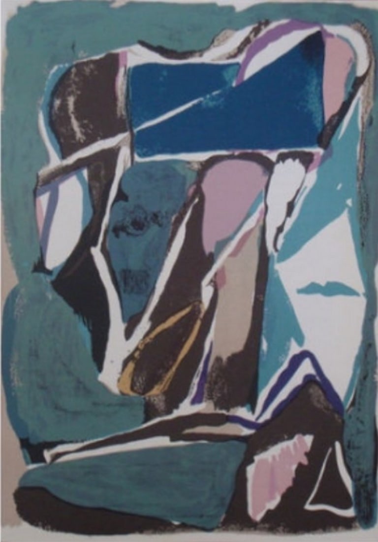 Van Velde Original Lithograph DM0243 DLM 1980: Artist: Bram Van Velde Country: Netherlands Title: Untitled DM0243 Medium: Original Lithograph Marks: unsigned not numbered Paper Size: Vellum paper 15 x 11 inch Provenance: Derriere le Miroir 1980