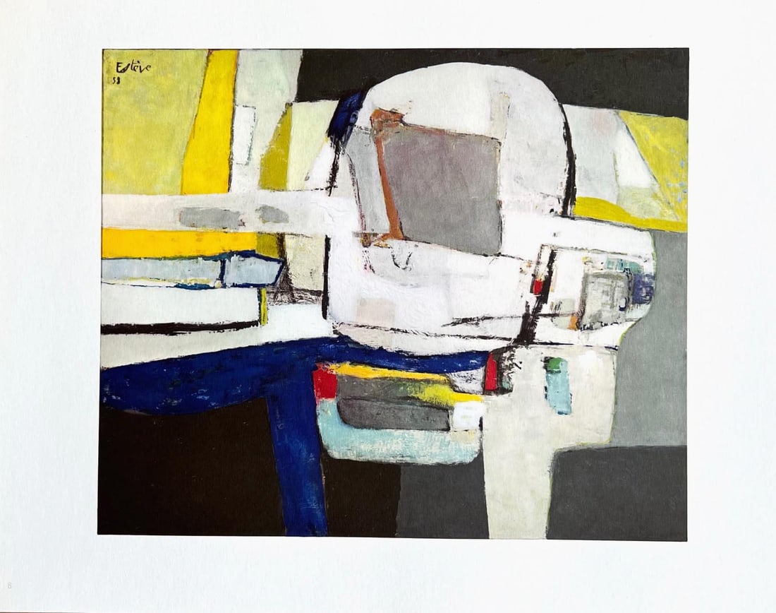 Maurice Esteve Print 8 Friselune 1961: Title: Friselune Artist: Maurice Esteve Country: France Medium: Offset Marks: Signed in plate not numbered, have one inch white margin around Paper: Heavy matte paper size 13.75 x 10.75 inch Printed: