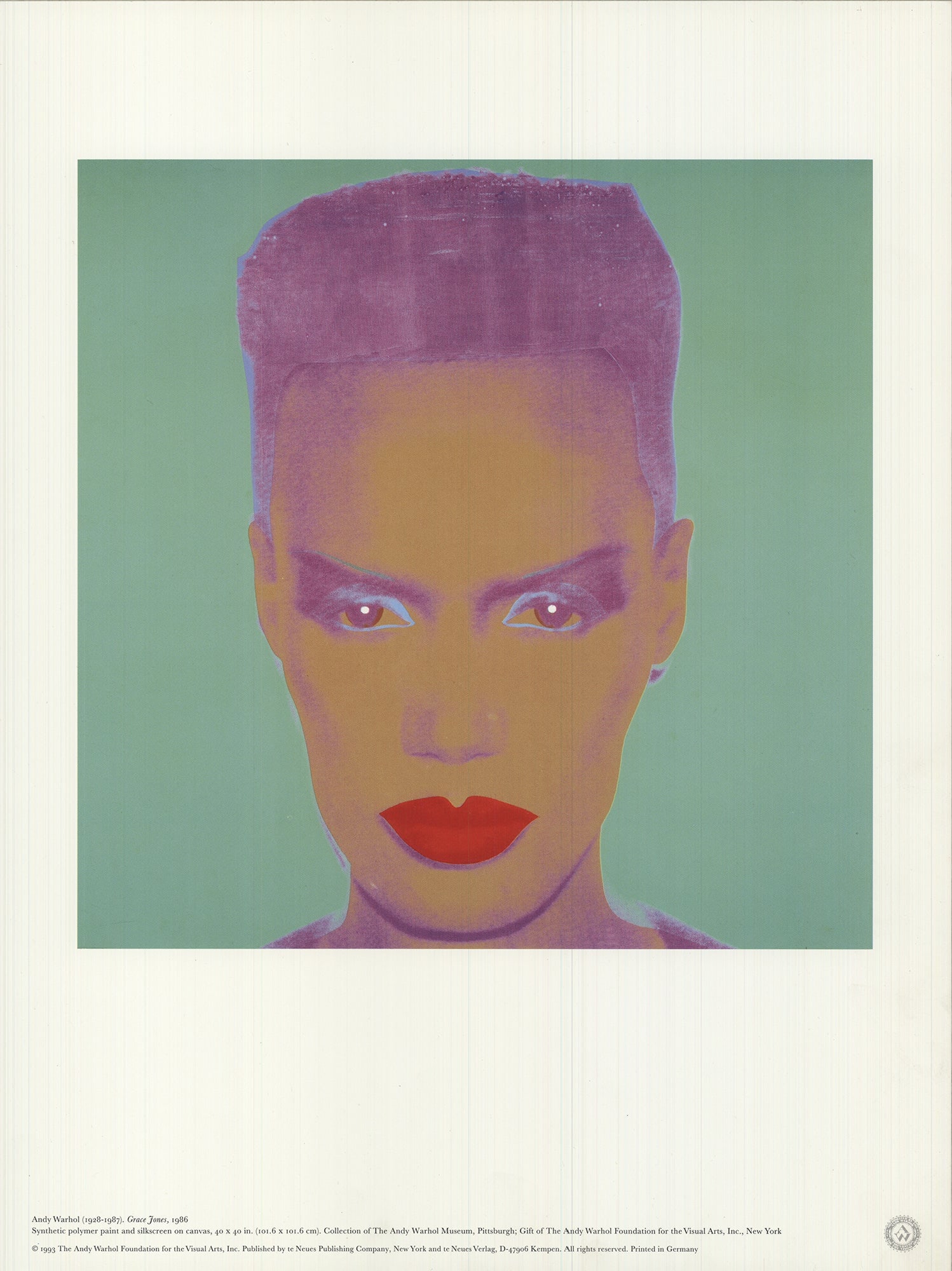 Andy Warhol - Grace Jones - 1993 Offset Lithograph 15.75" x 11.75" (1 of 4)