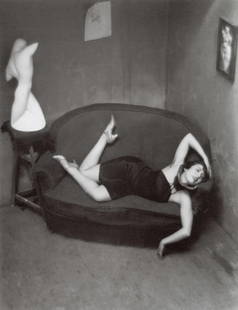 ANDRE KERTESZ - The Satiric Dancer, 1926: Artist: Andre Kertesz Title: The Satiric Dancer, 1926 Medium: Photo Litho, 1997, Italy Dimensions: 6.6x8.6" Description: Heat Wax Mounted on 8.5x11" Conservation Board Artist Bio: Andre Kertesz, born