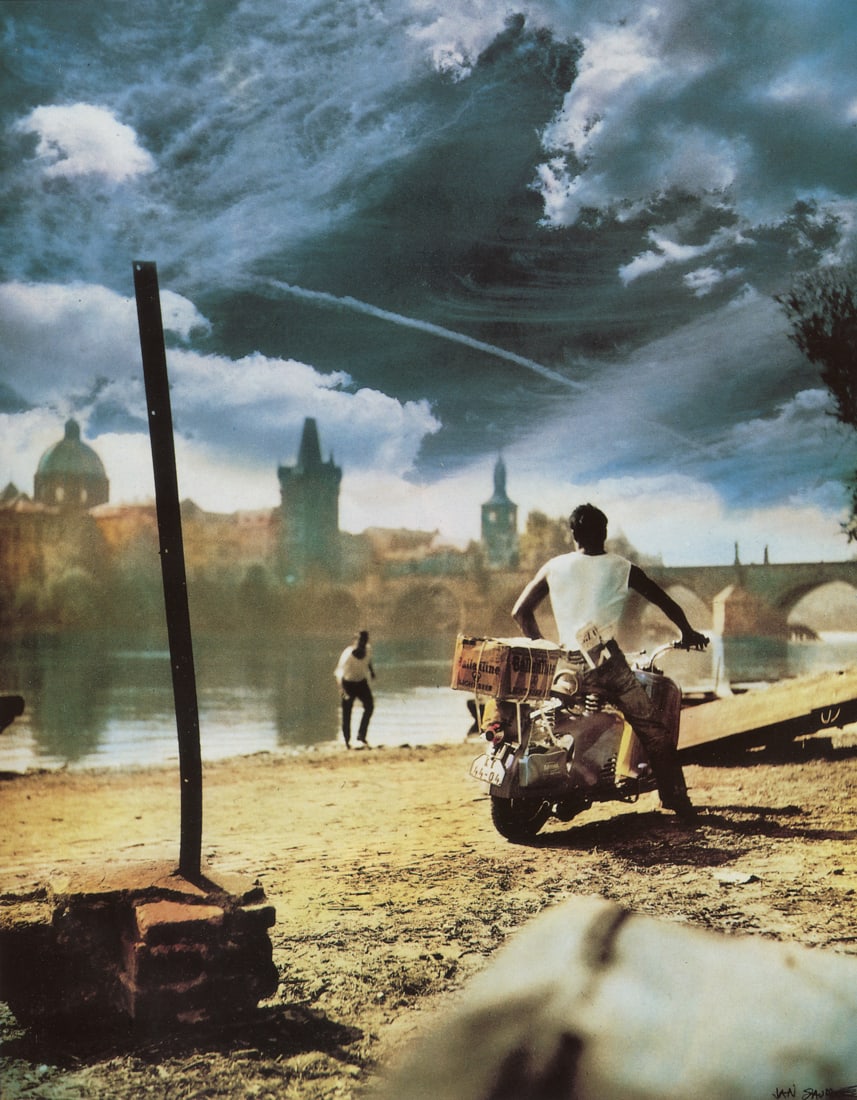 JAN SAUDEK - Hey Joe!, 1959: Artist: Jan Saudek Title: Hey Joe!, 1959 Medium: Photo Litho, 1991, Prague Dimensions: 7.95x10.25" Description: Heat Wax Mounted on 11x14" Conservation Board Artist Bio: Jan Saudek (1935) is a Czech a