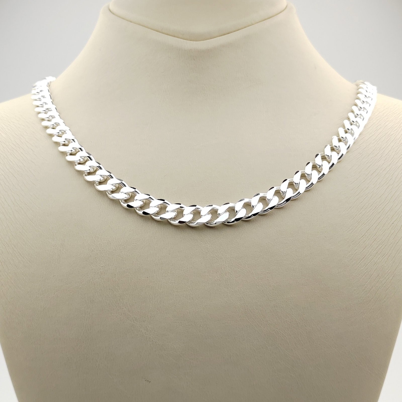 925 Silver Miami Cuban Link Chain,Gourmette Men Necklace. (1 of 8)