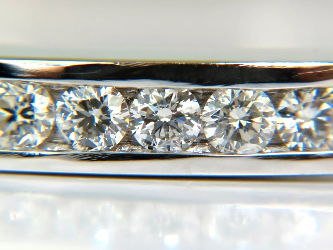 2.60CT DIAMOND BANGLE BRACELET F/VS 14KT HEAVY SOLID BUTTON LOCKED+ (1 of 12)