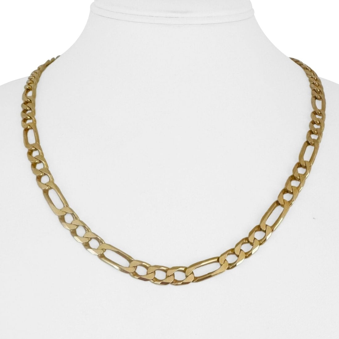 14k Yellow Gold 31.8g Solid Heavy 6mm Figaro Link Chain Necklace Italy 19.5" (1 of 8)