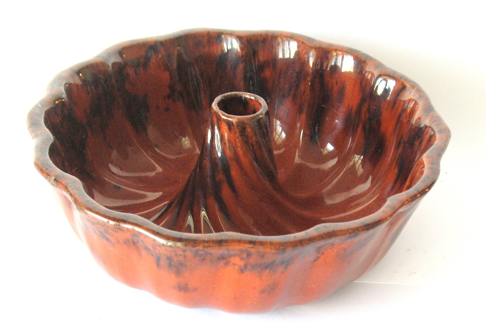 Antique Pennsylvania redware Turks head mold: Title: Antique Pennsylvania redware Turks head mold Date/Period: 1900's Dimension: 8” x 3” deep Additional Information: Nice antique Pennsylvania redware Turks head mold in original patina