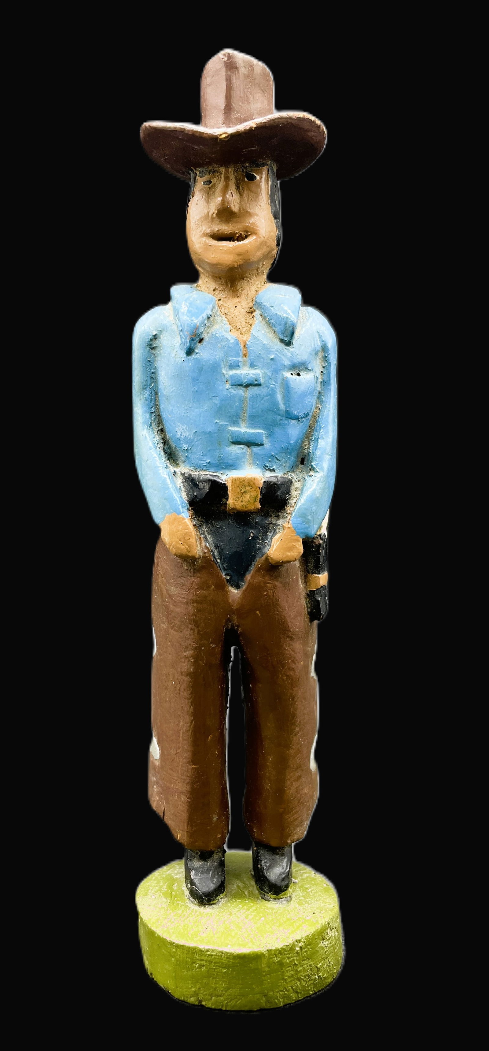 Folk Art Hand Carved Cowboy (1 of 7)