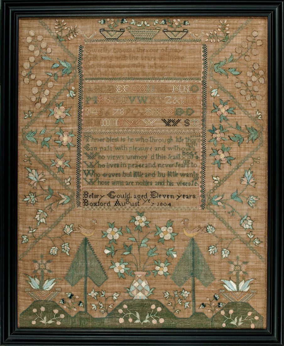 Needlework Sampler by Betsey Gould dated 1804 (1 of 1)