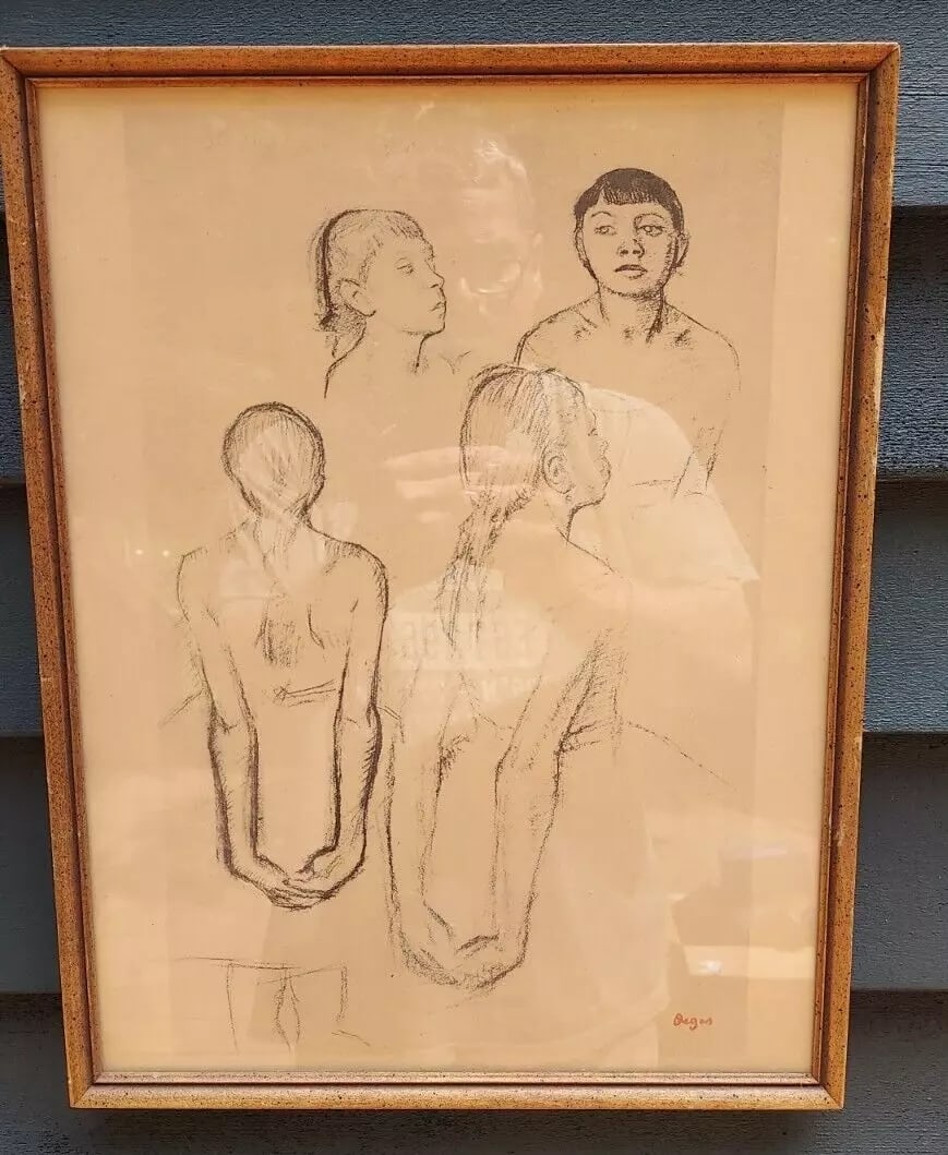 Edgar Degas Print Of Ballerina Student Signed Red 1920 (1 of 4)