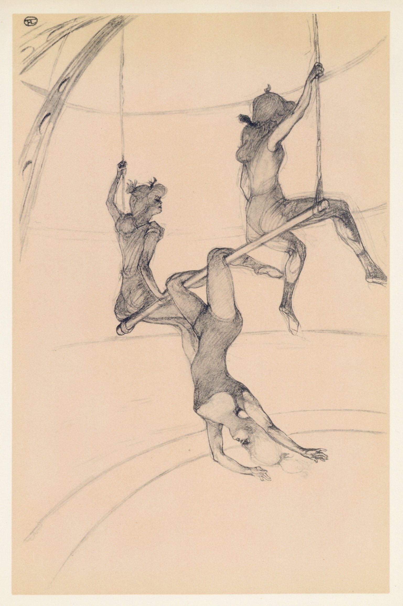 Toulouse-Lautrec "Le trapeze volant" lithograph | Circus (1 of 1)
