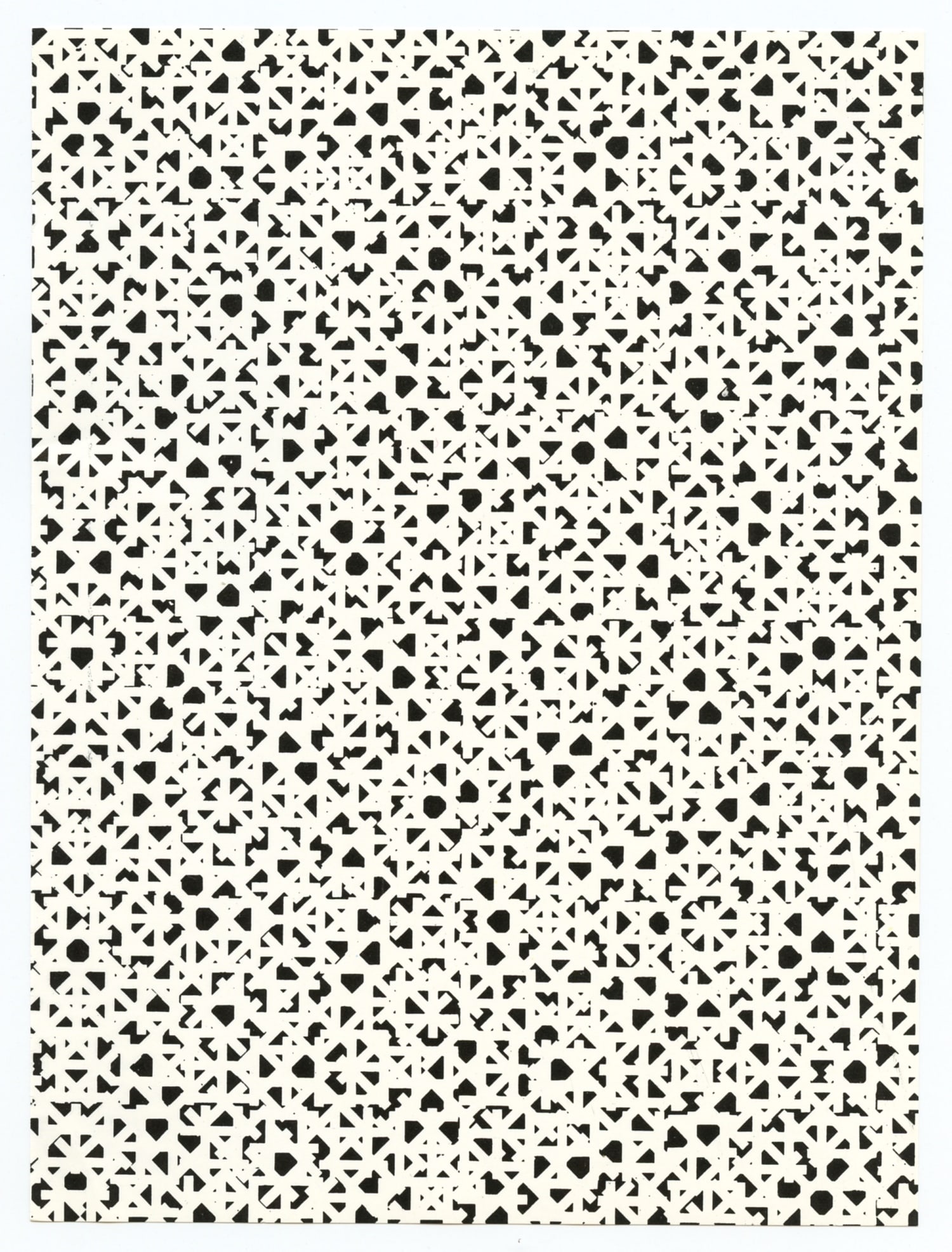 Francois Morellet lithograph, 1970: Medium: lithograph (after the serigraph). Printed in Germany in 1970 in an edition of 150 for a scarce Galerie der Spiegel catalogue. Size: 7 7/8 x 5 7/8 inches (200 x 150 mm). Not signed. Condition: