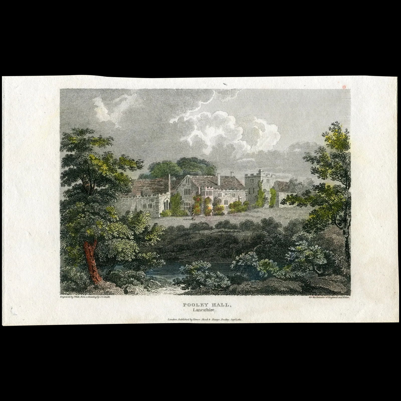 Pooley Hall, Warwickshire - 1811 engraving (1 of 3)