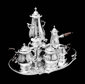 BOIN-TABURET - 6pc. ANTIQUE FRENCH 950 STERLING SILVER TEA SET, MUSEUM QUALITY !! (1 of 18)