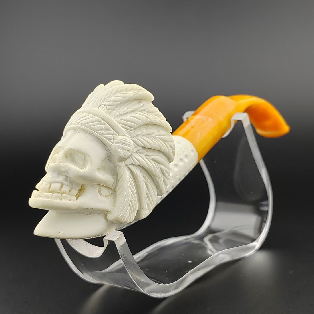 Warrior Skull Meerschaum Pipe (1 of 9)
