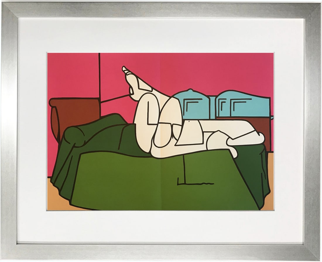 Adami Lithograph DM03188d Derriere le Miroir 1970 framed: Artist: Adami Valerio Country: Italy Title: Untitled DM03188d Medium: Original Lithograph unsigned Printed: 1970 in France Paper: 15 x 22 inch Provenance: Derriere le Miroir 1970 Condition: Fine