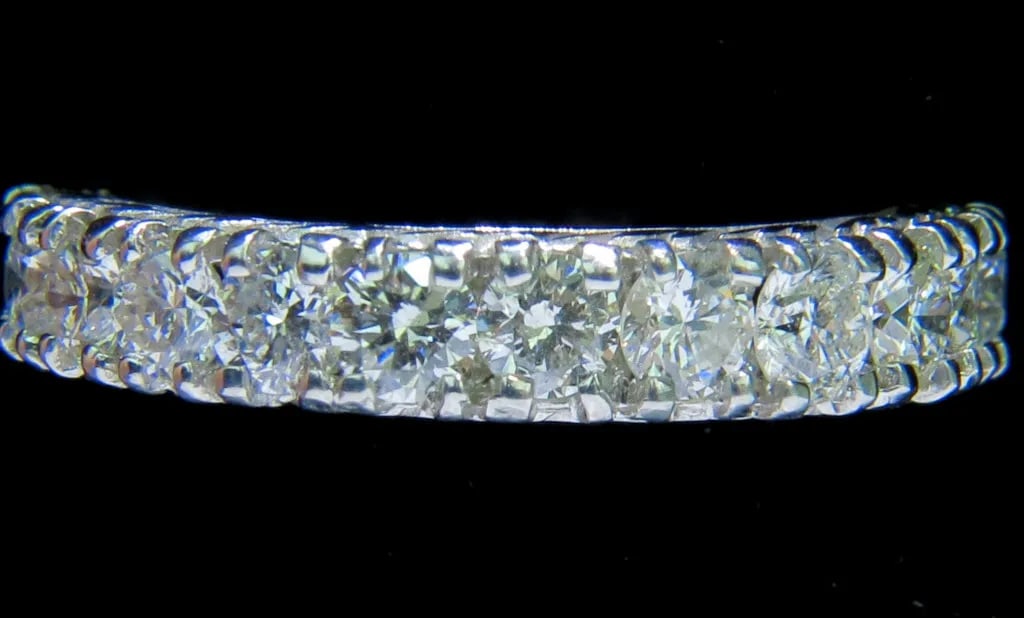 2.46CT DIAMONDS ETERNITY BAND & KISSING 14KT + (1 of 8)