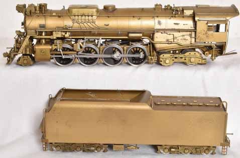 United Models (Made in Japan) HO Brass Pacific Fast Mail Chesapeake And Ohio 2-8-4 locomotive, c10 (1 of 6)