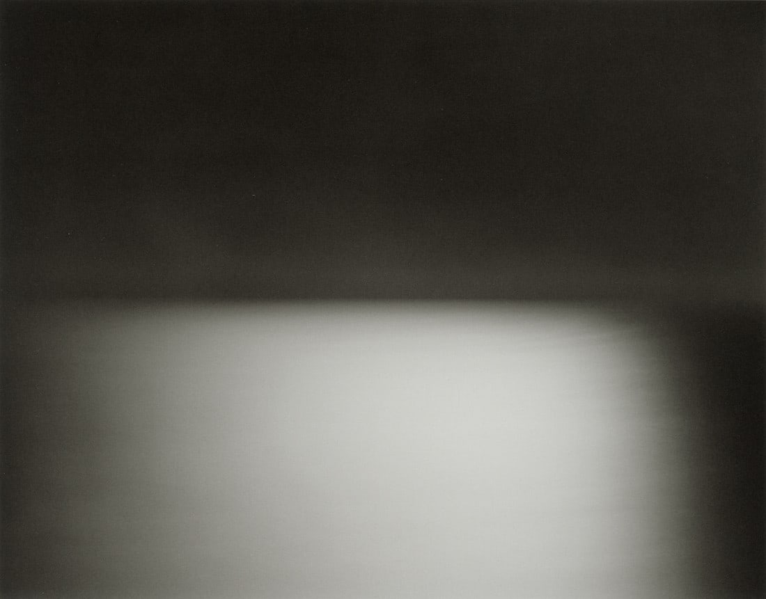 HIROSHI SUGIMOTO - Bass Strait, Table Cape, 1997: Artist: Hiroshi Sugimoto Title: Bass Strait, Table Cape, 1997 (NEG. #479) Medium: Photo Litho, 2019, Italy Dimensions: 8.45x6.6" Description: Heat Wax Mounted on 8.5x11" Conservation Board Artist Bio: