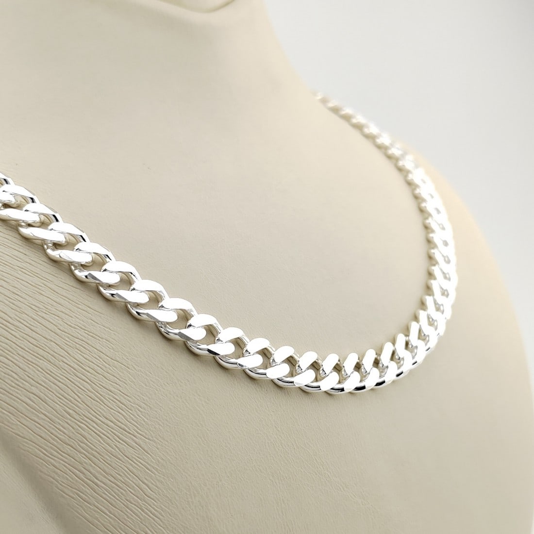 925 Silver Miami Cuban Link Chain,Gourmette Men Necklace. (1 of 9)
