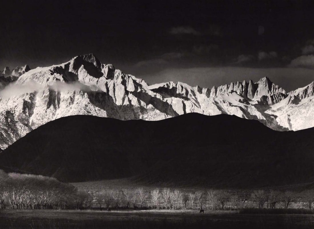 ANSEL ADAMS -  Winter Sunrise, Sierra Nevada,  c.1944 (1 of 1)