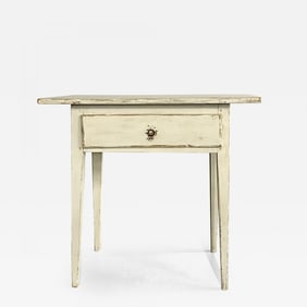 Swedish Gustavian Single Drawer Stand, Table or Nightstand, Paint Decorated