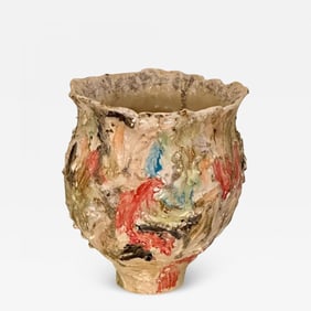 Sasha Court, Contemporary, Small Moon Jar, Textured Glazed Stoneware, Vase