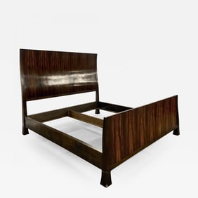 Emile Jacques Ruhlmann Mid Century Modern King Sized Bed Frame, Rosewood, France