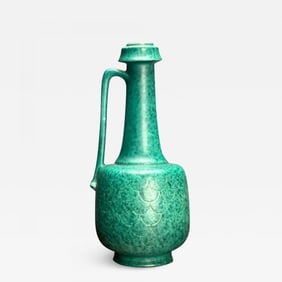 Wilhelm Kage, Swedish Mid-Century Modern, Vase, Glazed Stoneware, Argenta, 1930s