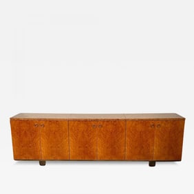 Peter Marino Modern Sideboard or Cabinet in Maple, Marble and Brass, Monumental