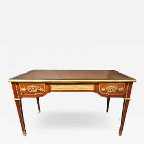 Louis XVI Style 19th-20th Century Bronze Mounted Desk Manner Linke