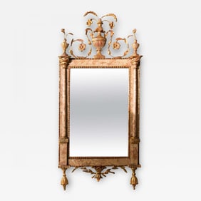 Antique 18th Century Neoclassical Style Marble Mirror