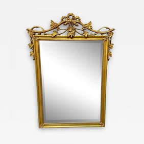 Water Gilt Wood Wall, Pier or Console Mirror, Carved, Regency Style