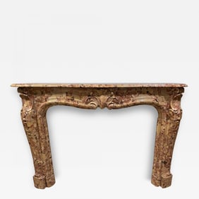 French Beige and Rouge Marble Fire Surround