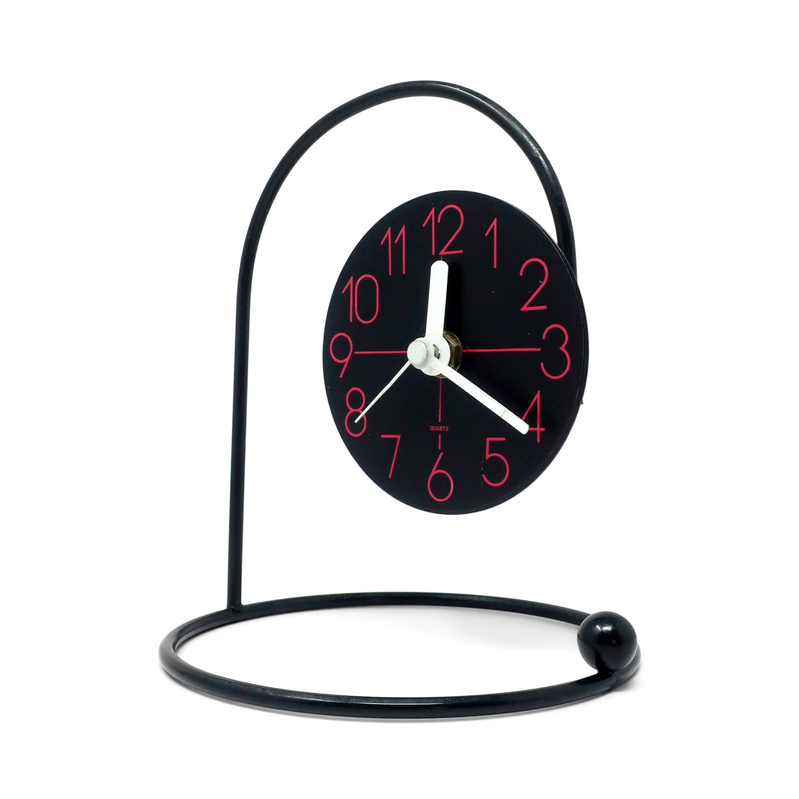 1980s Black and Red Table Clock (1 of 6)