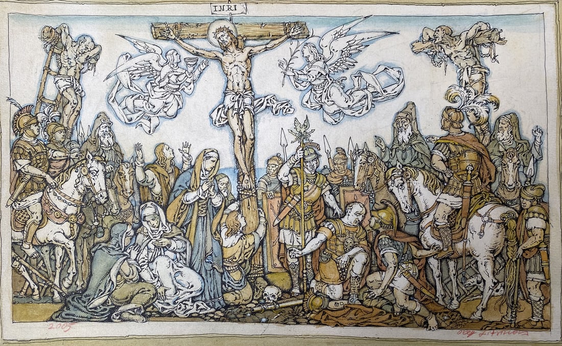 Watercolor ,mascara, painting Series of paintings "Bible" Litvinov Oleg Arkad'yevich (1 of 11)