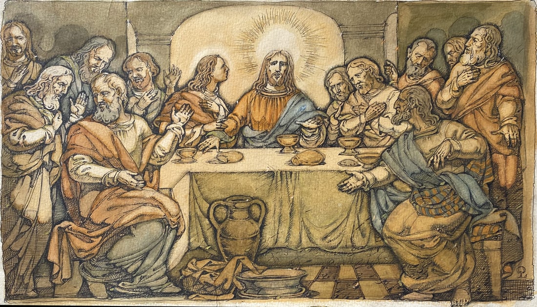 Watercolor, mascara, painting Series of paintings "Bible" Litvinov Oleg Arkad'yevich (1 of 9)