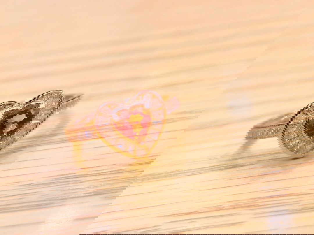 s925 sterling silver inlaid citrine ring (1 of 7)