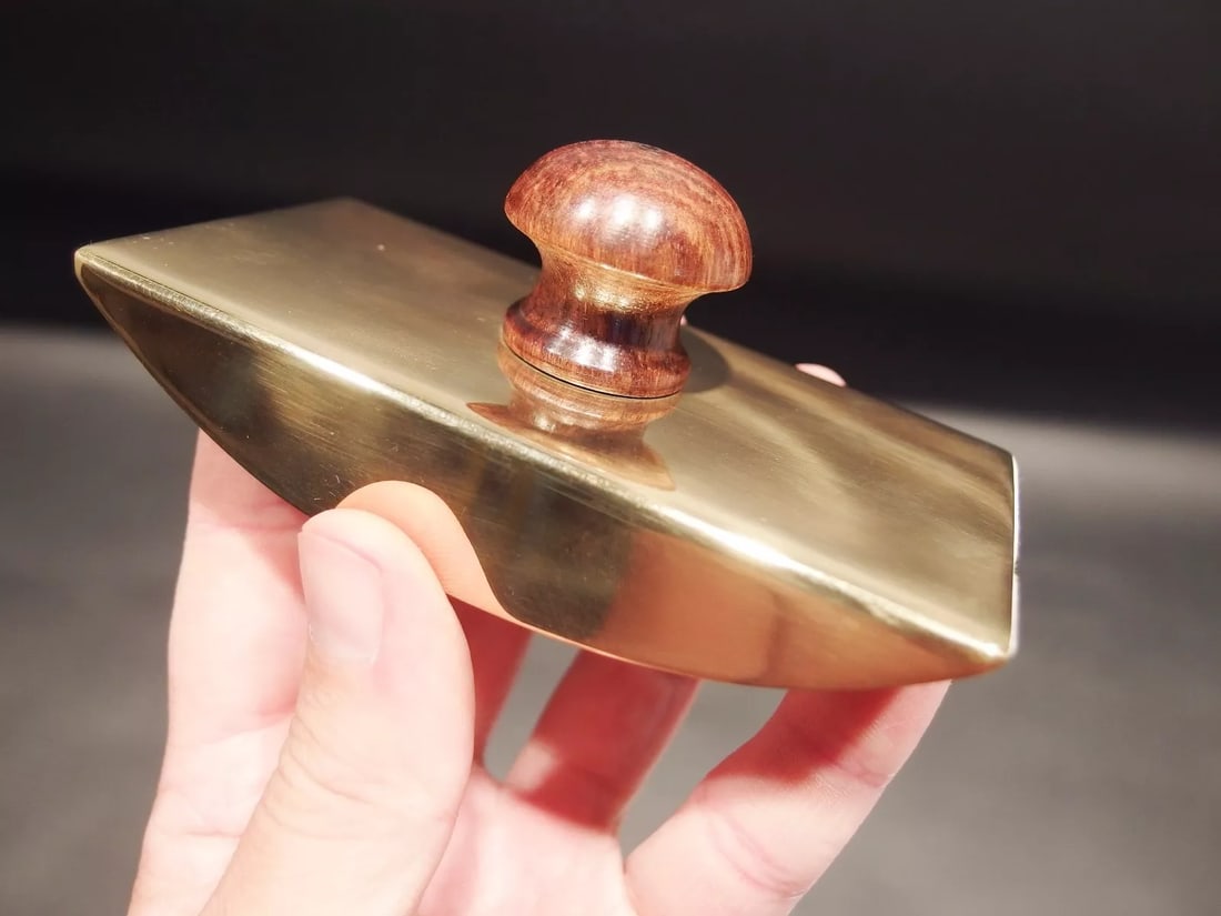 Wood & Brass Dip Pen Writing Ink Rocking Blotter (1 of 9)