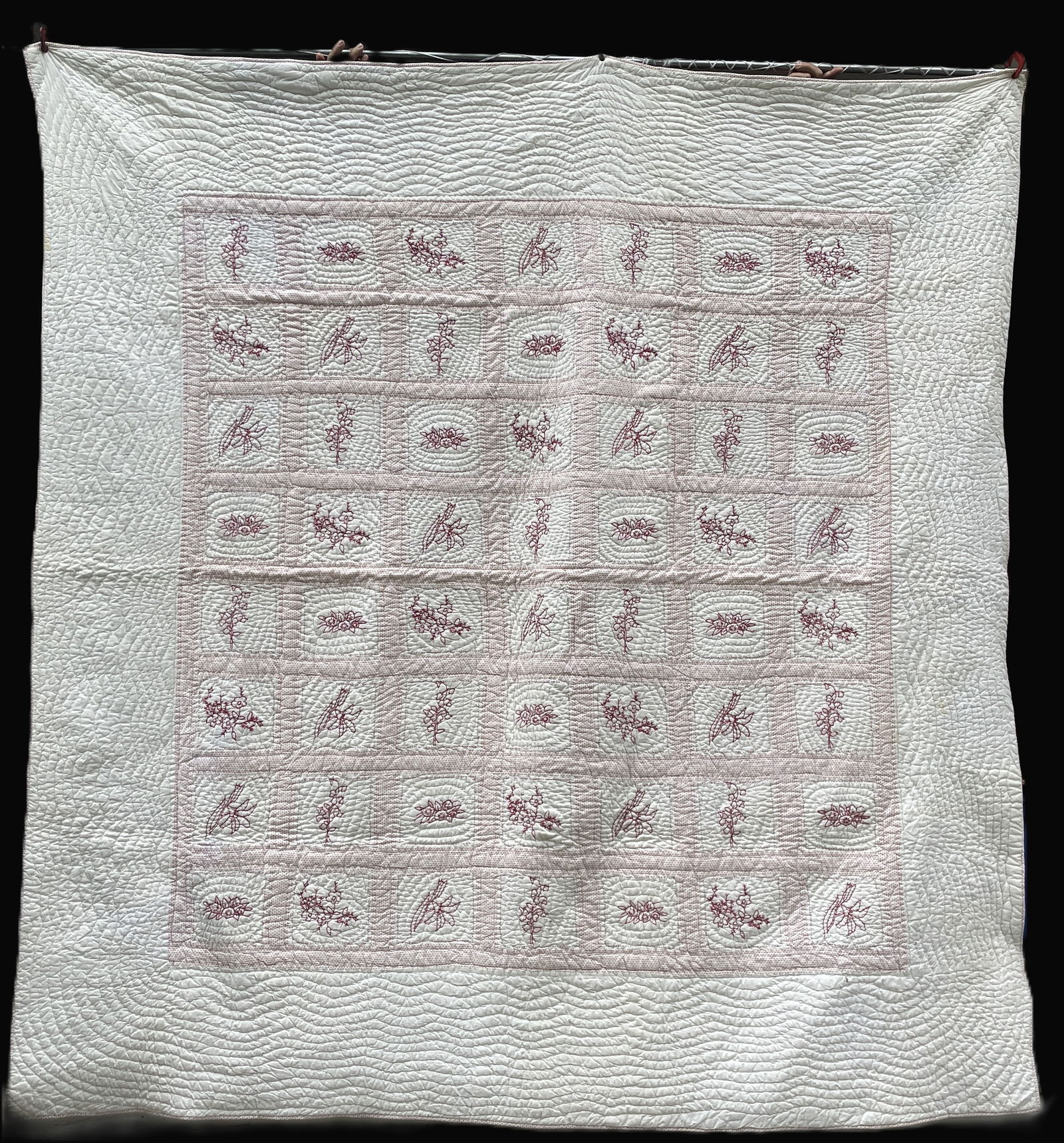 Hand Sewn Quilt Flower Pattern Squares (1 of 8)