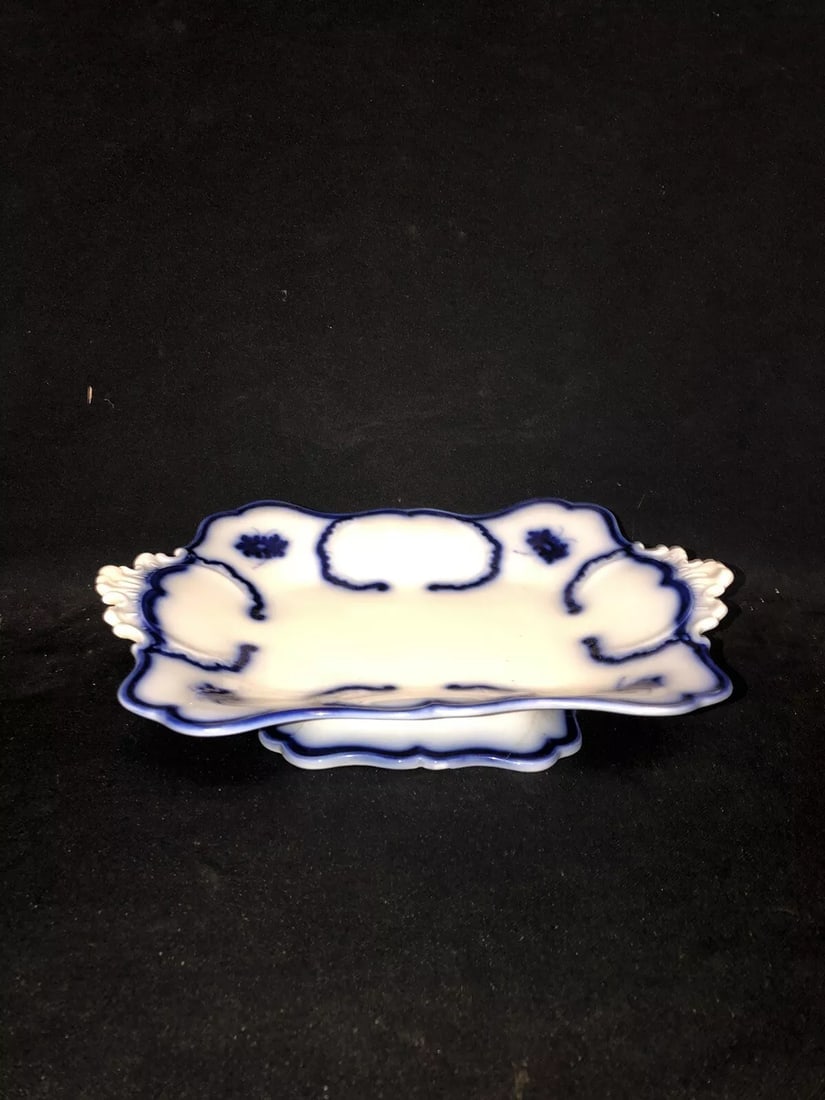 11 1/8” flow blue compote (1 of 5)