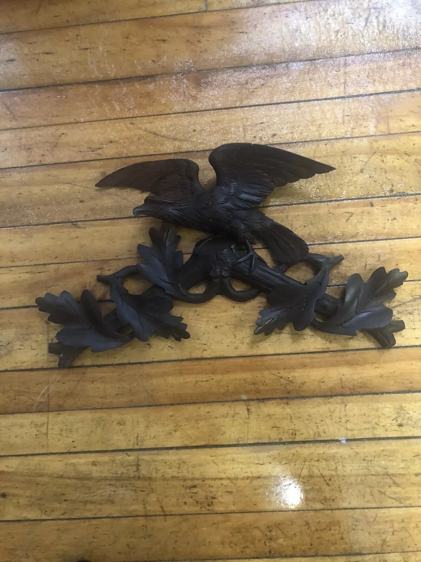 Eagle Carved Wood Pediment (1 of 3)