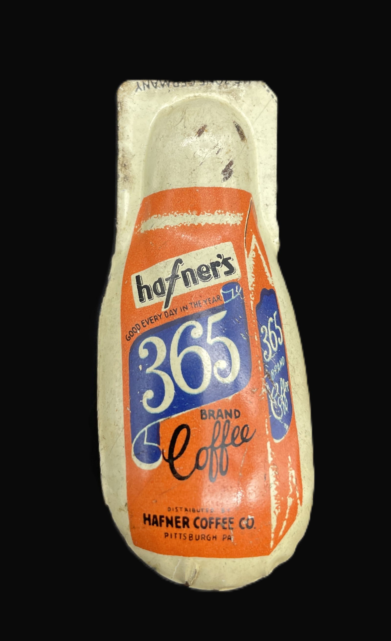 PA PITTSBURGH HAFNERS 365 COFFEE TIN LITHO ADVERTISING CLICKER NOISE MAKER (1 of 8)