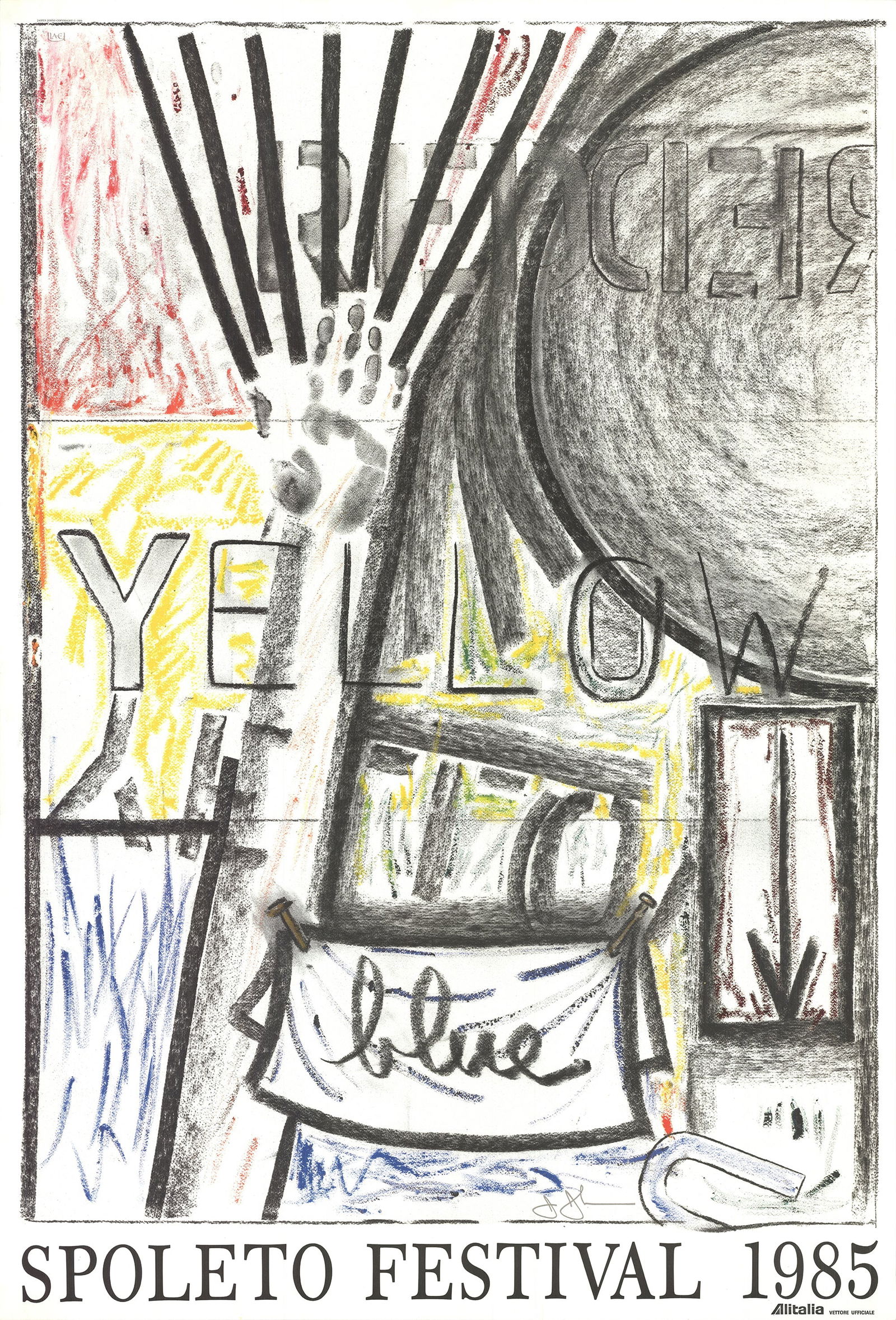 Jasper Johns - Spoleto Festival 1985 - 1985 Offset Lithograph - SIGNED 39.75" x 27" (1 of 5)