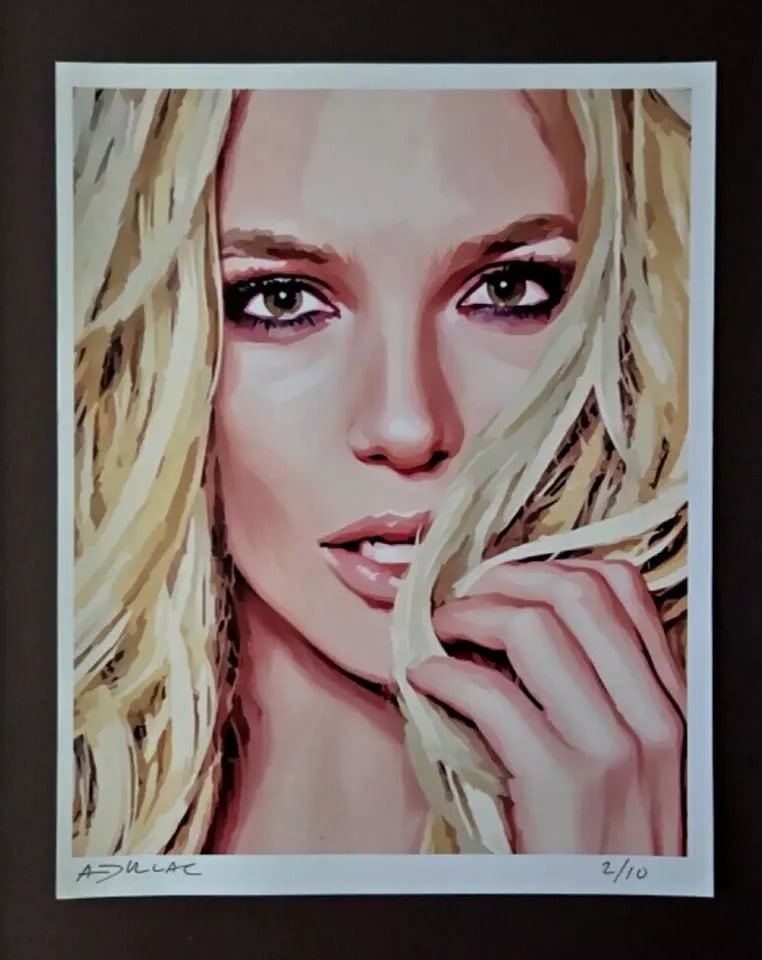ALEXANDER DULAC Hand Signed Authentic Print | BRITNEY SPEARS Ltd.Ed. of 10 COA (1 of 2)