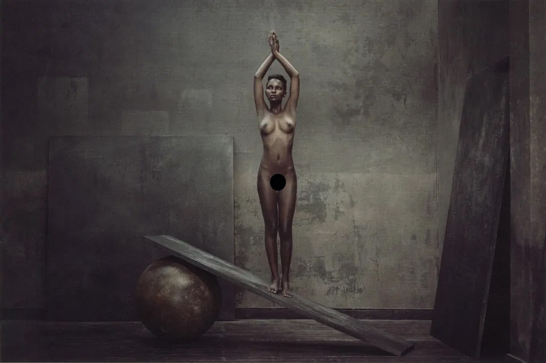 MARC LAGRANGE - Stable: Artist: Marc Lagrange Title: Stable Medium: Photo Litho, 2015, Belgium Dimensions: 9.4x6.25" Descrition: Heat Wax Mounted on 8.5x11" Conservation Board Artist Bio: Marc Lagrange (1957 - 2015) was a Be