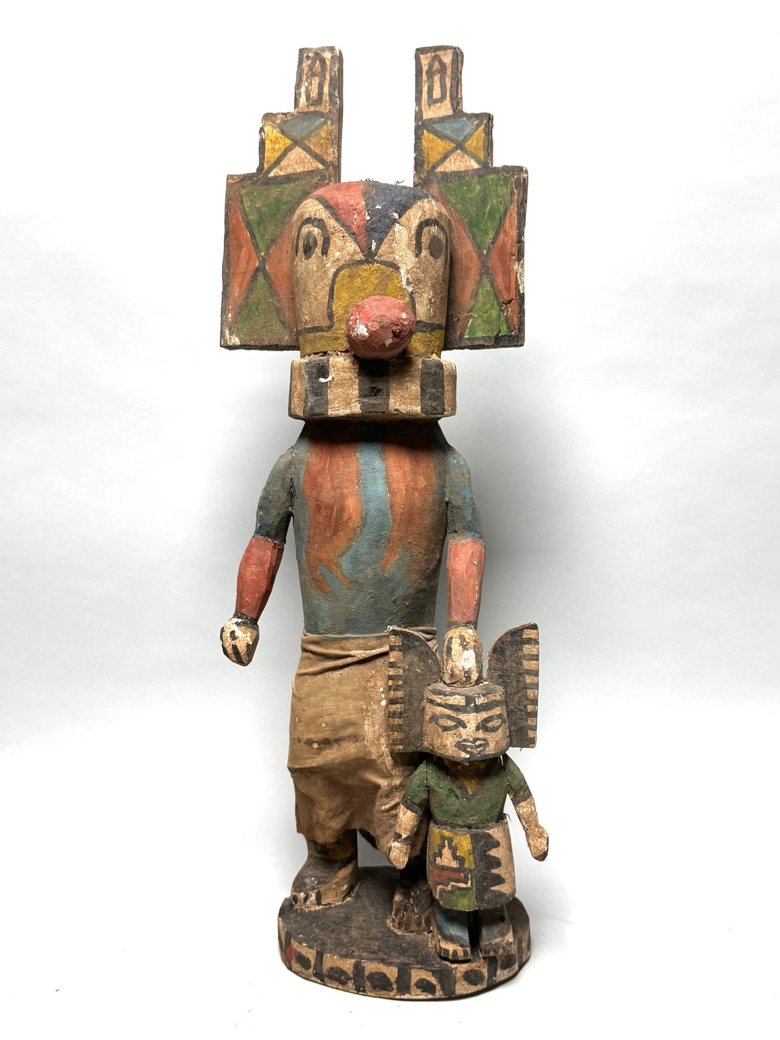 Large Kachina doll with child - wood - Hopi - Arizona, USA (1 of 14)