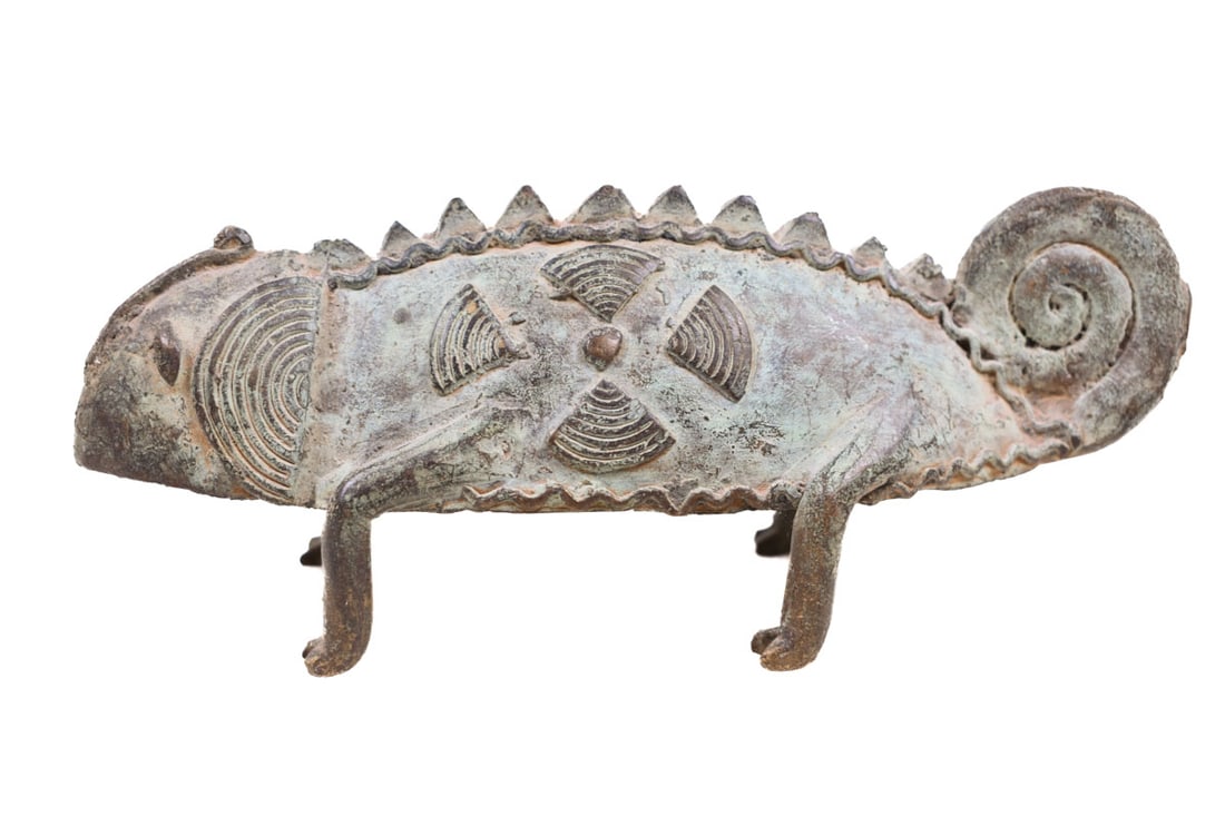 Chameleon Figure - Bronze - Bobo - Burkina Faso (1 of 8)