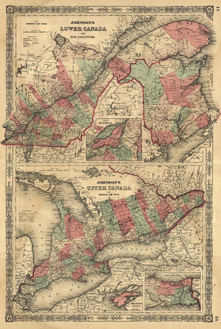 Johnson's Lower Canada and New Brunswick | Johnson's Upper Canada (1 of 1)