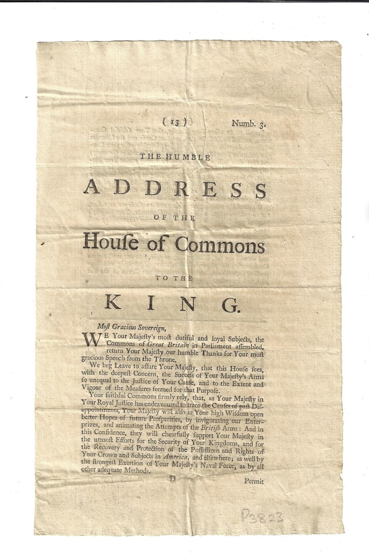 1757 Address to King America Prussia (1 of 2)