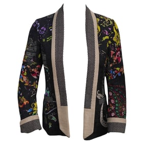 Etro Black Floral Paisley Blazer sz 40