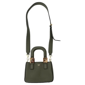 Fendi Moon Grey Leather Mini Forever Handbag